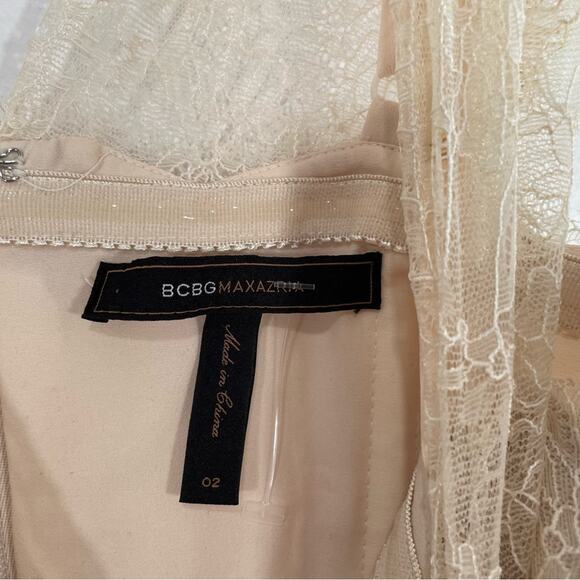 BCBGmaxazria Aglaia Vanilla Tiered Lace Ruffle Mini Dress 2 - Picture 10 of 16